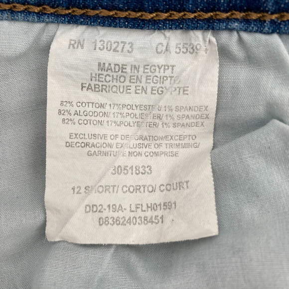 Lee 12 Short Relaxed Fit Straight Leg Mid Rise Jeans - Picture 12 of 12